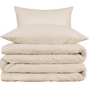 Superior Egyptian Cotton 1000 Thread Count Duvet Cover Set, Bed Covers, Includes 1 Duvet Cover with Button Closure, 2 Pillow Shams, Oversized Bedding Decor, Full/Queen, Gold(Ivory)