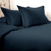 Superior Egyptian Cotton 1000 Thread Count Duvet Cover Set, Bed Covers, Includes 1 Duvet Cover with Button Closure, 2 Pillow Shams, Oversized Bedding Decor, Full/Queen, Gold(Navy Blue)