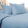 Superior Egyptian Cotton 1000 Thread Count Duvet Cover Set, Bed Covers, Includes 1 Duvet Cover with Button Closure, 2 Pillow Shams, Oversized Bedding Decor, Full/Queen, Gold(Light Blue)