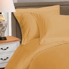Superior Egyptian Cotton 1000 Thread Count Duvet Cover Set, Bed Covers, Includes 1 Duvet Cover with Button Closure, 2 Pillow Shams, Oversized Bedding Decor, Full/Queen, Gold(Gold)