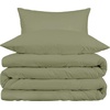 Superior Egyptian Cotton 1000 Thread Count Duvet Cover Set, Bed Covers, Includes 1 Duvet Cover with Button Closure, 2 Pillow Shams, Oversized Bedding Decor, Full/Queen, Gold(Sage)