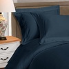 Superior Egyptian Cotton 1000 Thread Count Duvet Cover Set, Bed Covers, Includes 1 Duvet Cover with Button Closure, 2 Pillow Shams, Oversized Bedding Decor, Full/Queen, Gold(Navy Blue)