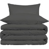 Superior Egyptian Cotton 1000 Thread Count Duvet Cover Set, Bed Covers, Includes 1 Duvet Cover with Button Closure, 2 Pillow Shams, Oversized Bedding Decor, Full/Queen, Gold(Grey)