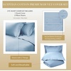 Superior Egyptian Cotton 1000 Thread Count Duvet Cover Set, Bed Covers, Includes 1 Duvet Cover with Button Closure, 2 Pillow Shams, Oversized Bedding Decor, Full/Queen, Gold(Deep Sea)