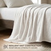 Superior Kacey Ribbed Fluffy Fleece Blanket, Textured Corduroy Style Tailored Throw for Couch, Bed and Living Room Decor, Bedroom Essentials, Cozy Warm Thermal Cover, King Size, White(White)