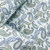Superior Paisley Flannel Cotton Duvet Cover Set, Warm Fuzzy Comforter Cover, Cozy Soft Floral Bedding Essentials, Secure Button Closure, Includes 1 Duvet Cover, 2 Pillow Shams, Full/Queen, Light Blue(Light Blue – Z)