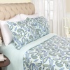 Superior Paisley Flannel Cotton Duvet Cover Set, Warm Fuzzy Comforter Cover, Cozy Soft Floral Bedding Essentials, Secure Button Closure, Includes 1 Duvet Cover, 2 Pillow Shams, Full/Queen, Light Blue(Light Blue – Z)