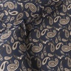 Superior Paisley Flannel Cotton Duvet Cover Set, Warm Fuzzy Comforter Cover, Cozy Soft Floral Bedding Essentials, Secure Button Closure, Includes 1 Duvet Cover, 2 Pillow Shams, Full/Queen, Light Blue(Navy Blue – Z)