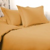 Superior Egyptian Cotton 1000 Thread Count Duvet Cover Set, Bed Covers, Includes 1 Duvet Cover with Button Closure, 2 Pillow Shams, Oversized Bedding Decor, Full/Queen, Gold(Gold)
