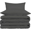 Superior Egyptian Cotton 1000 Thread Count Duvet Cover Set, Bed Covers, Includes 1 Duvet Cover with Button Closure, 2 Pillow Shams, Oversized Bedding Decor, Full/Queen, Gold(Grey)