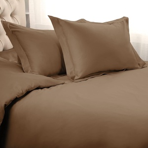 Superior Egyptian Cotton 1000 Thread Count Duvet Cover Set, Bed Covers, Includes 1 Duvet Cover with Button Closure, 2 Pillow Shams, Oversized Bedding Decor, Full/Queen, Gold(Taupe)