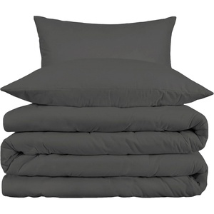 Superior Egyptian Cotton 1000 Thread Count Duvet Cover Set, Bed Covers, Includes 1 Duvet Cover with Button Closure, 2 Pillow Shams, Oversized Bedding Decor, Full/Queen, Gold(Grey)