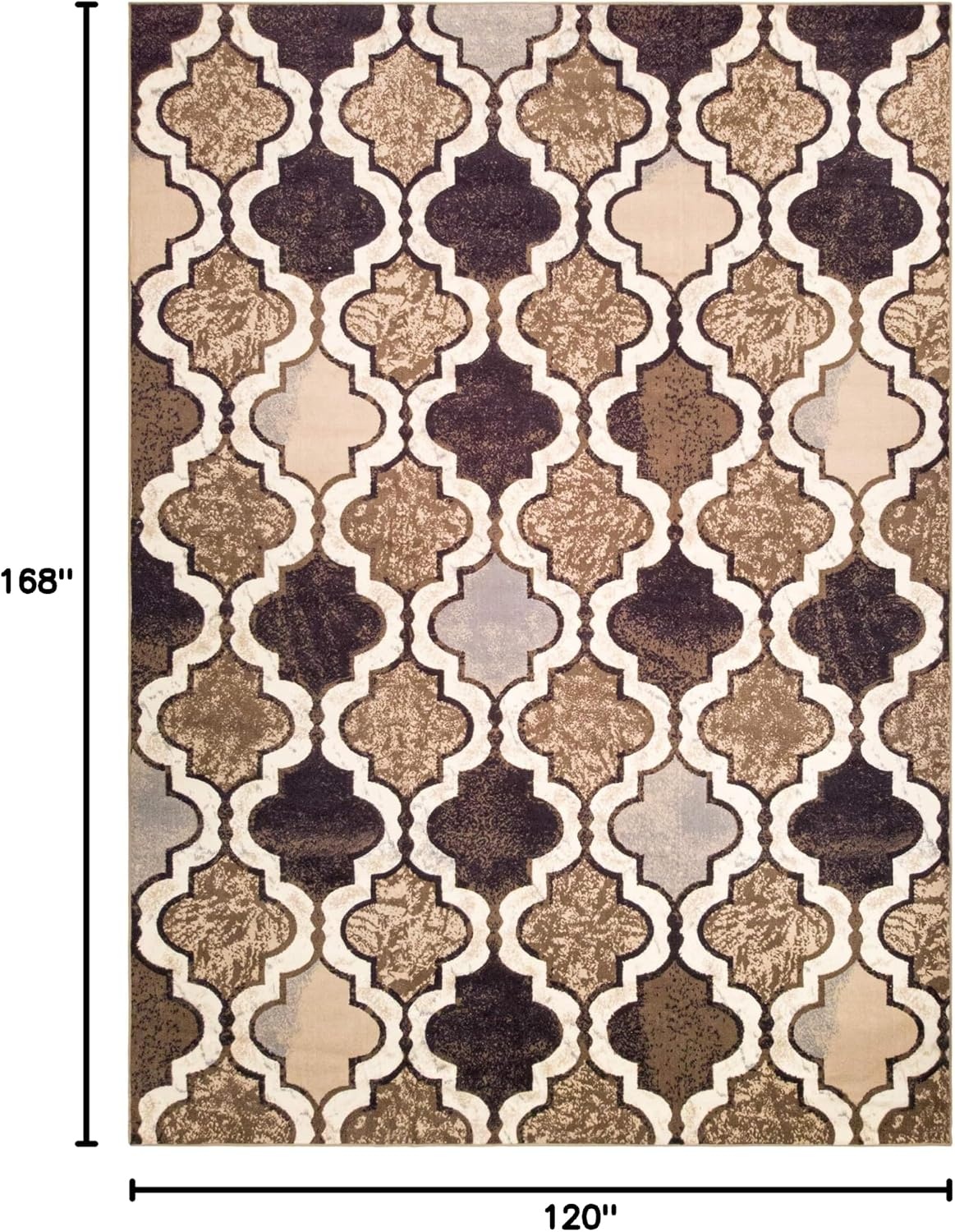 image:imageSuperior Modern Indoor Area Rug Non Slip Rug 8x8 IvoryB Ivory