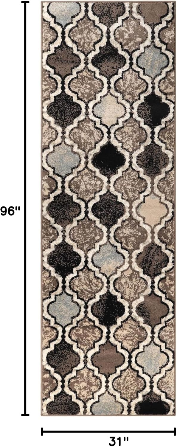 image:imageSuperior Modern Indoor Area Rug Non Slip Rug 8x8 IvoryB Ivory