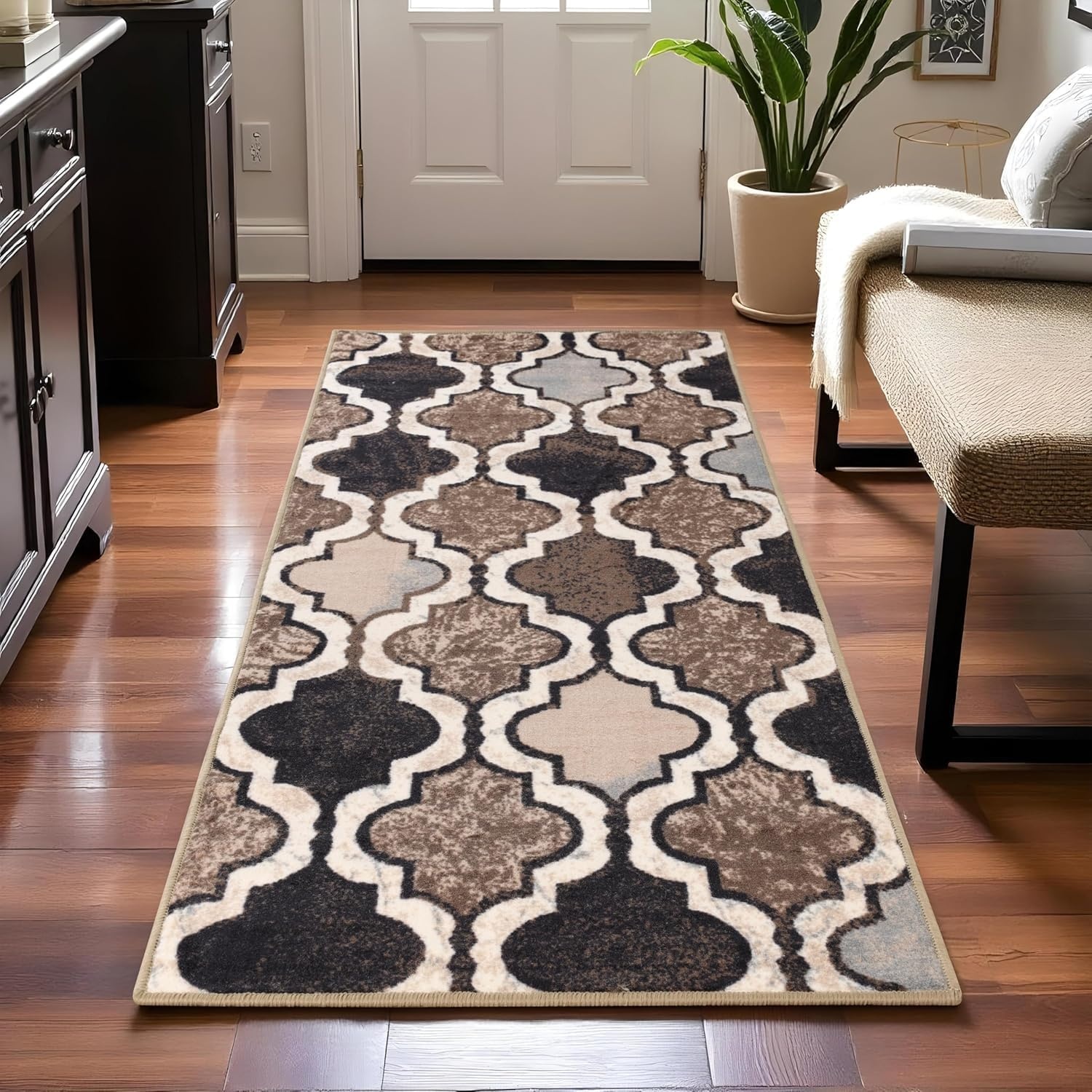 image:imageSuperior Modern Indoor Area Rug Non Slip Rug 8x8 IvoryB Ivory
