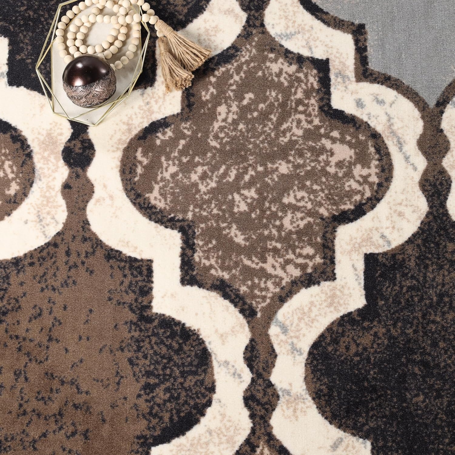 image:imageSuperior Modern Indoor Area Rug Non Slip Rug 8x8 IvoryB Ivory