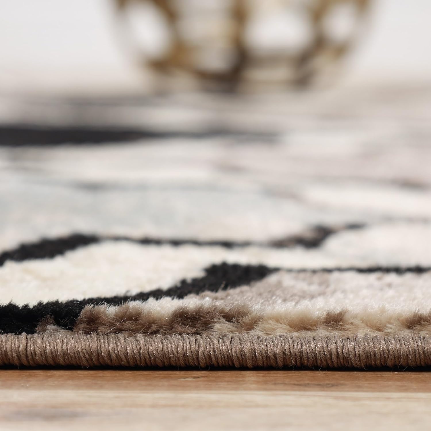 image:imageSuperior Modern Indoor Area Rug Non Slip Rug 8x8 IvoryB Ivory
