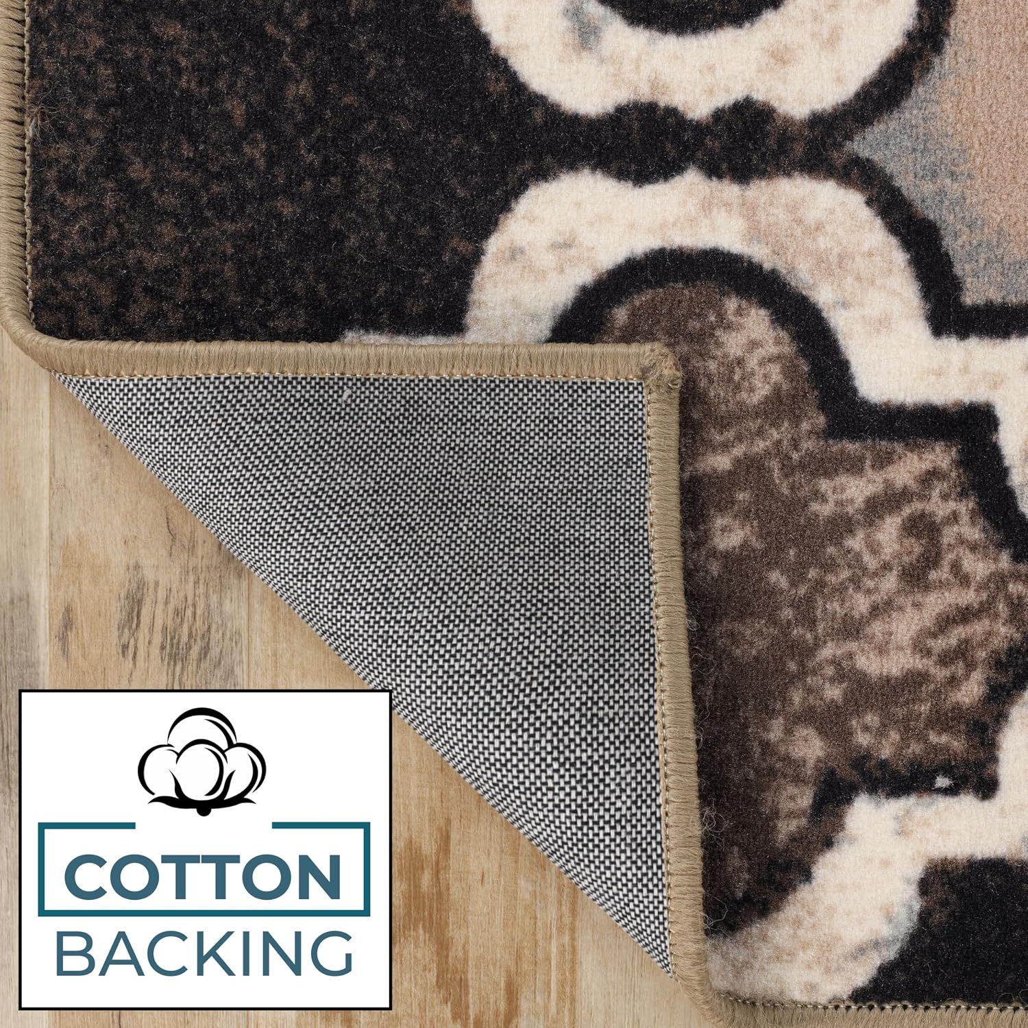 image:imageSuperior Modern Indoor Area Rug Non Slip Rug 8x8 IvoryB Ivory
