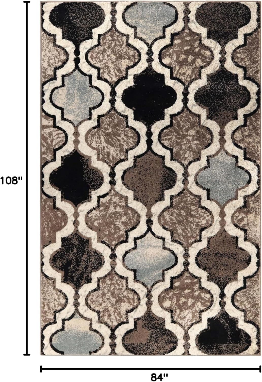 image:imageSuperior Modern Indoor Area Rug Non Slip Rug 8x8 IvoryB Ivory
