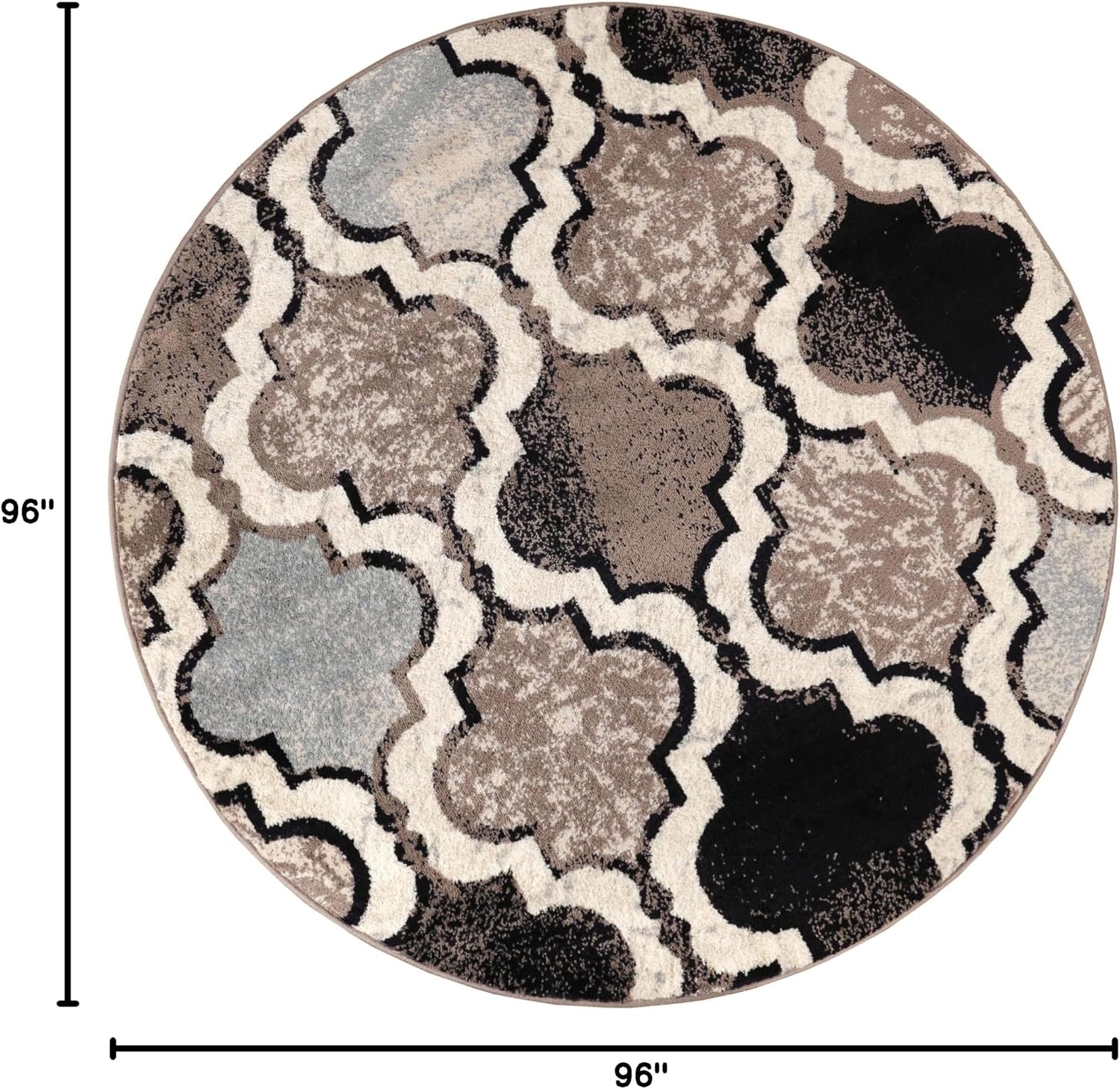 image:imageSuperior Modern Indoor Area Rug Non Slip Rug 8x8 IvoryB Ivory