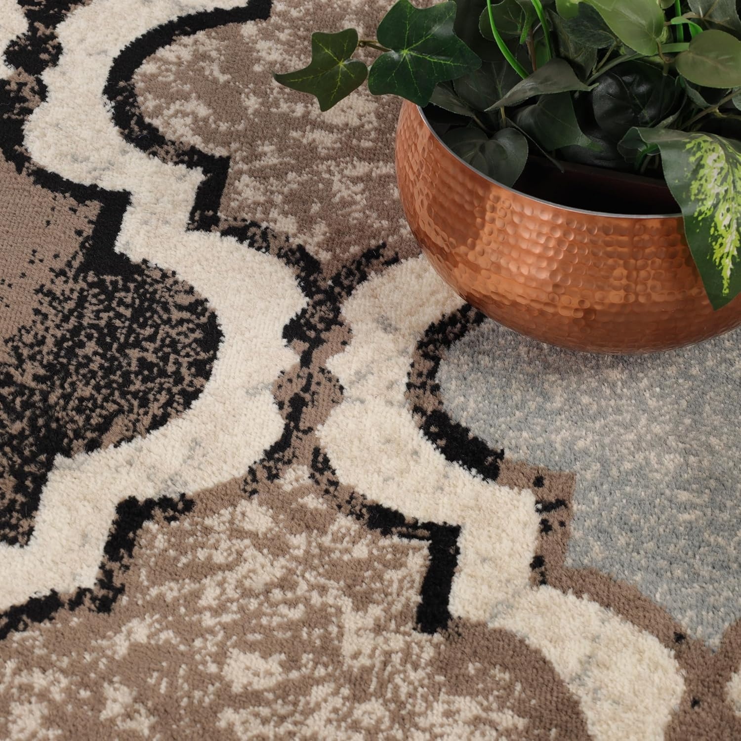image:imageSuperior Modern Indoor Area Rug Non Slip Rug 8x8 IvoryB Ivory