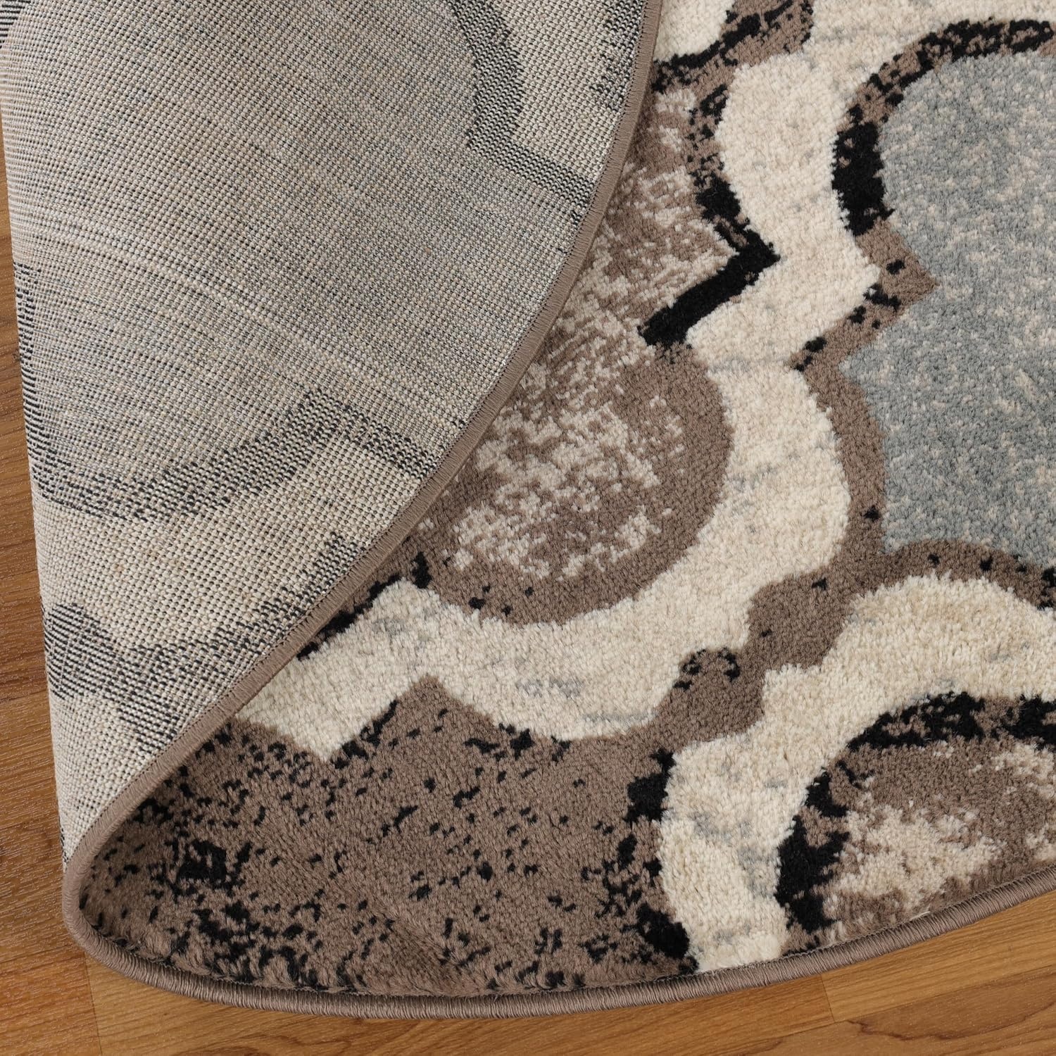 image:imageSuperior Modern Indoor Area Rug Non Slip Rug 8x8 IvoryB Ivory
