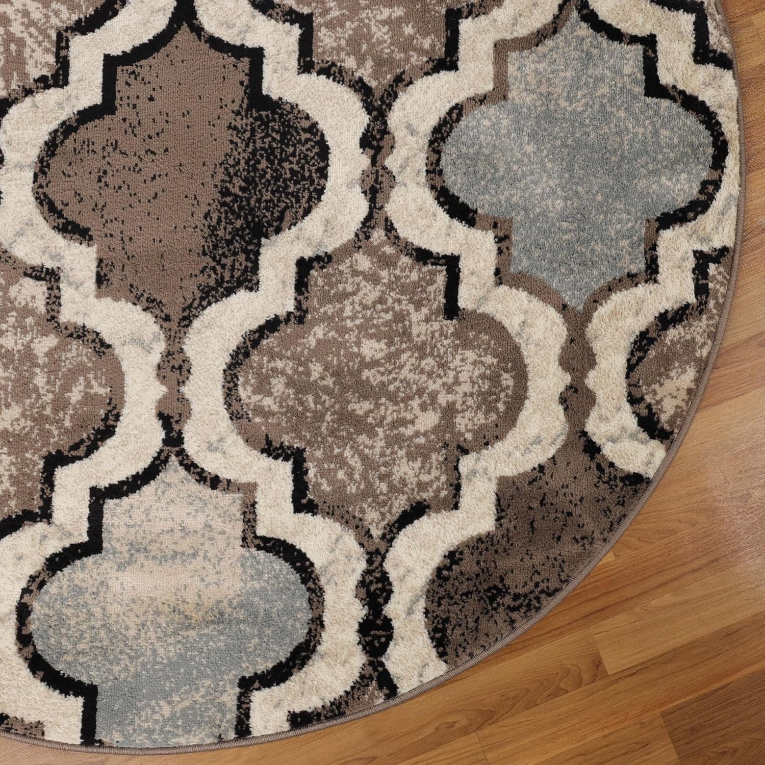 image:imageSuperior Modern Indoor Area Rug Non Slip Rug 8x8 IvoryB Ivory