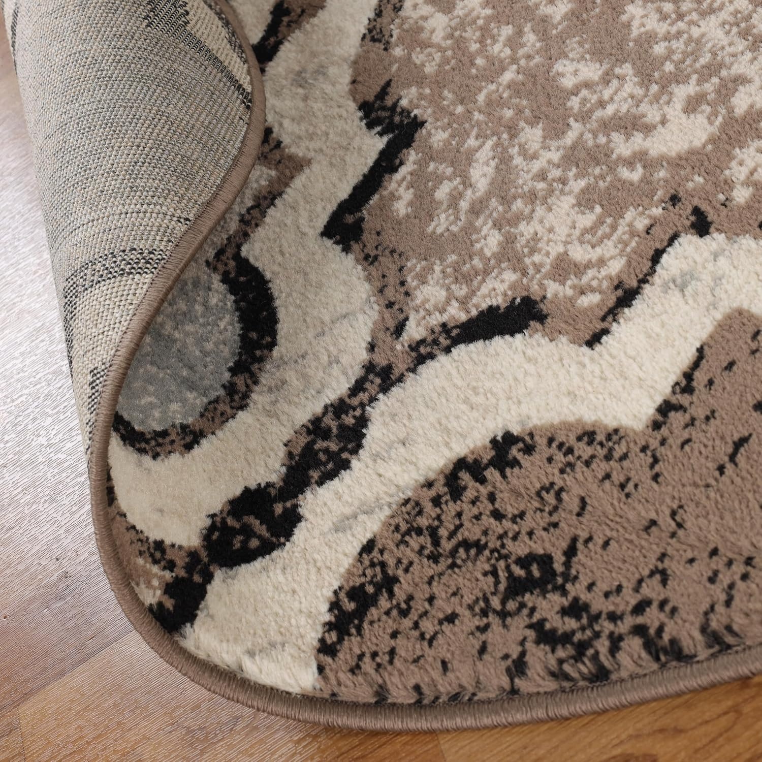 image:imageSuperior Modern Indoor Area Rug Non Slip Rug 8x8 IvoryB Ivory