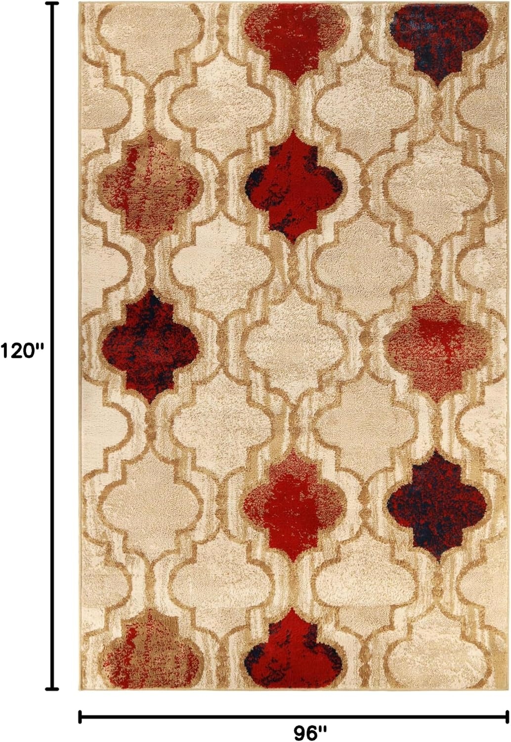 image:imageSuperior Modern Indoor Area Rug Non Slip Rug 8x8 IvoryBeige