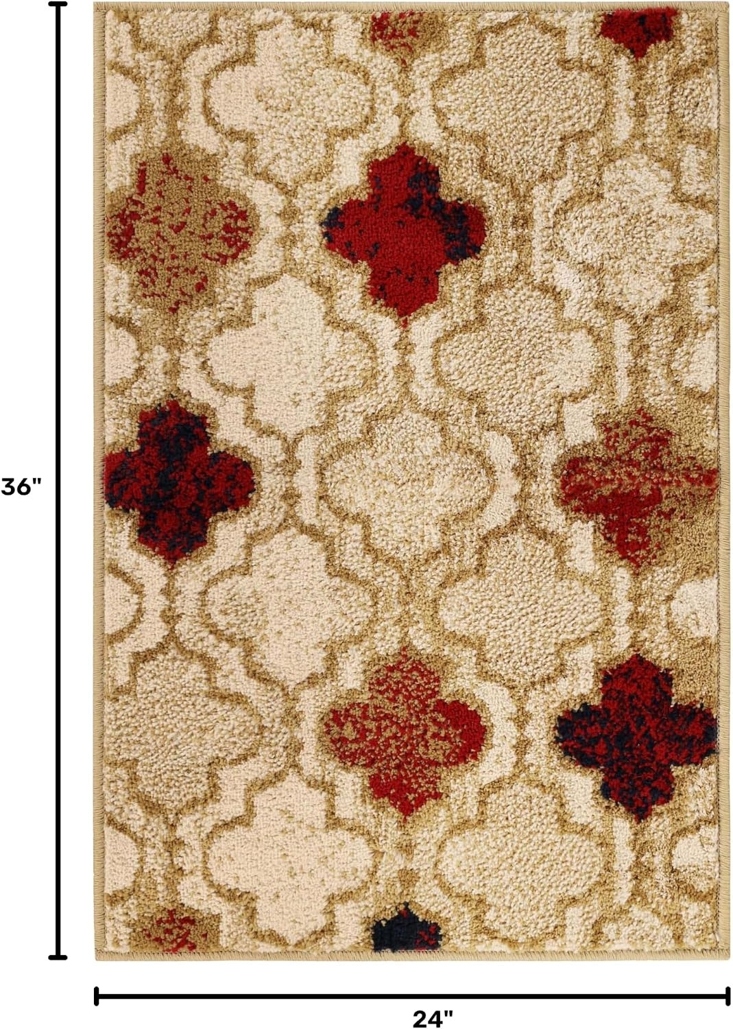 image:imageSuperior Modern Indoor Area Rug Non Slip Rug 8x8 IvoryBeige