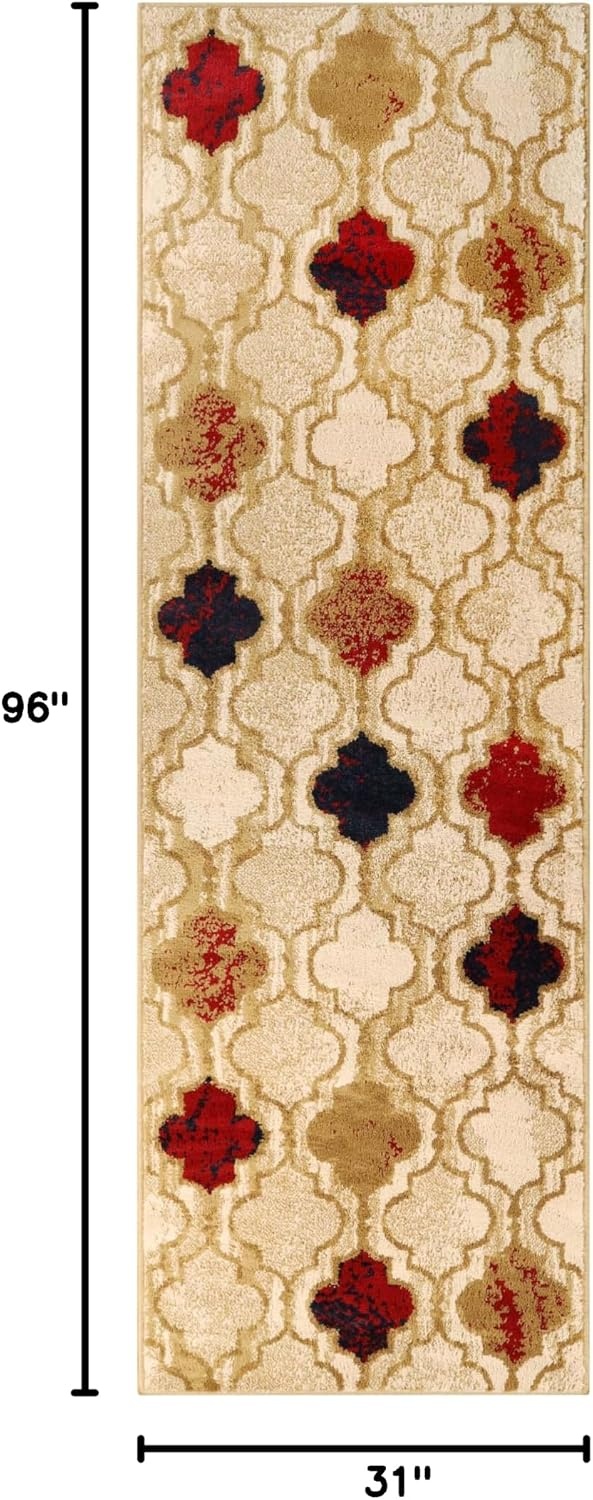 image:imageSuperior Modern Indoor Area Rug Non Slip Rug 8x8 IvoryBeige