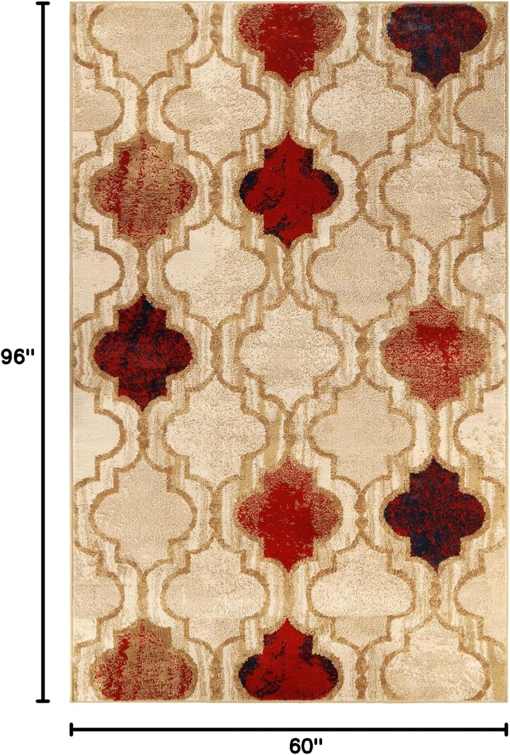 image:imageSuperior Modern Indoor Area Rug Non Slip Rug 8x8 IvoryBeige