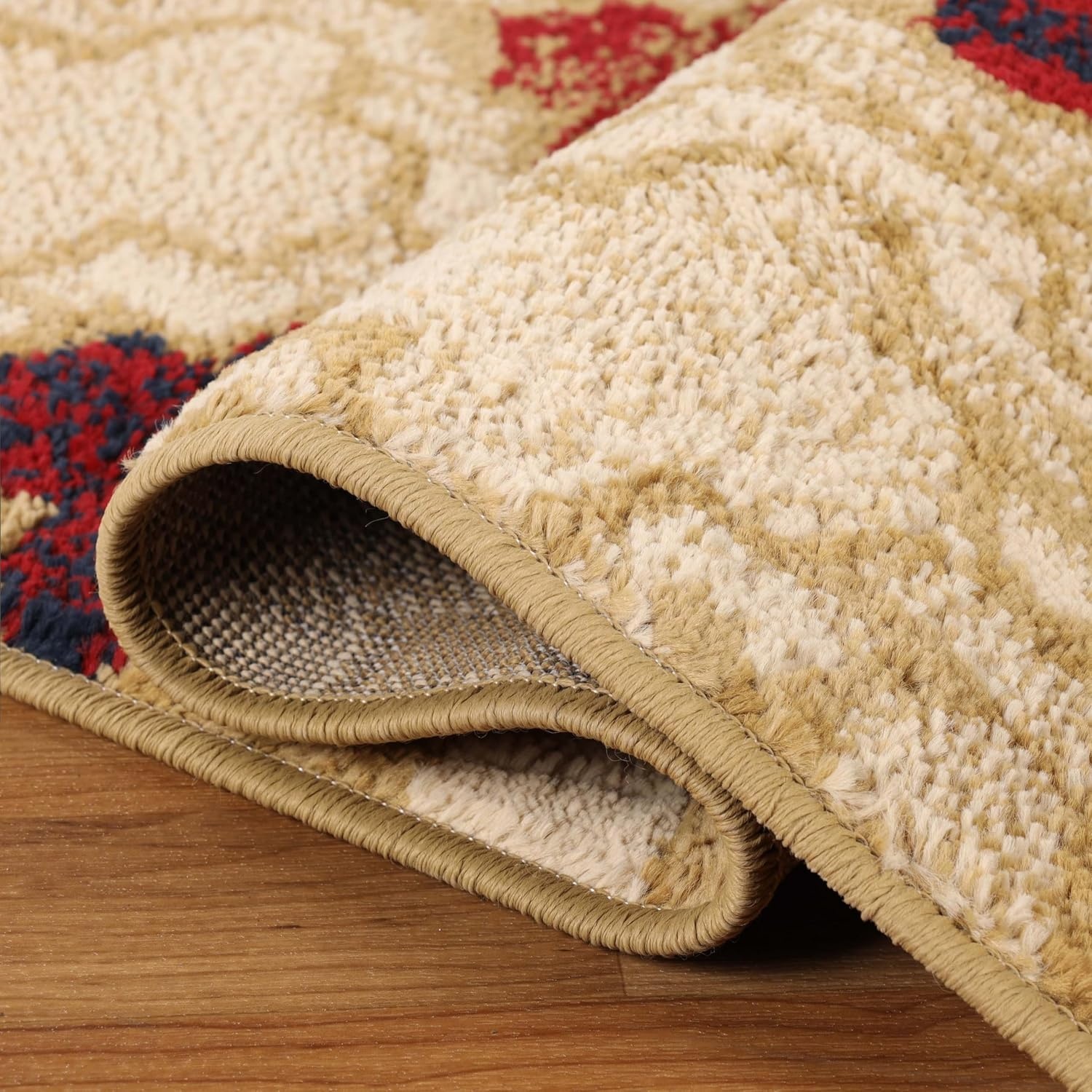 image:imageSuperior Modern Indoor Area Rug Non Slip Rug 8x8 IvoryBeige