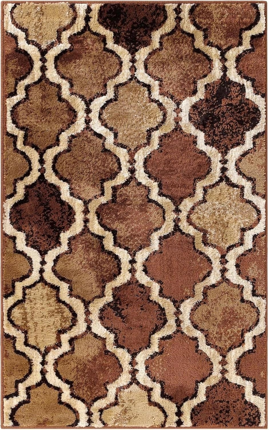 image:imageSuperior Modern Indoor Area Rug Non Slip Rug 8x8 IvoryBrown