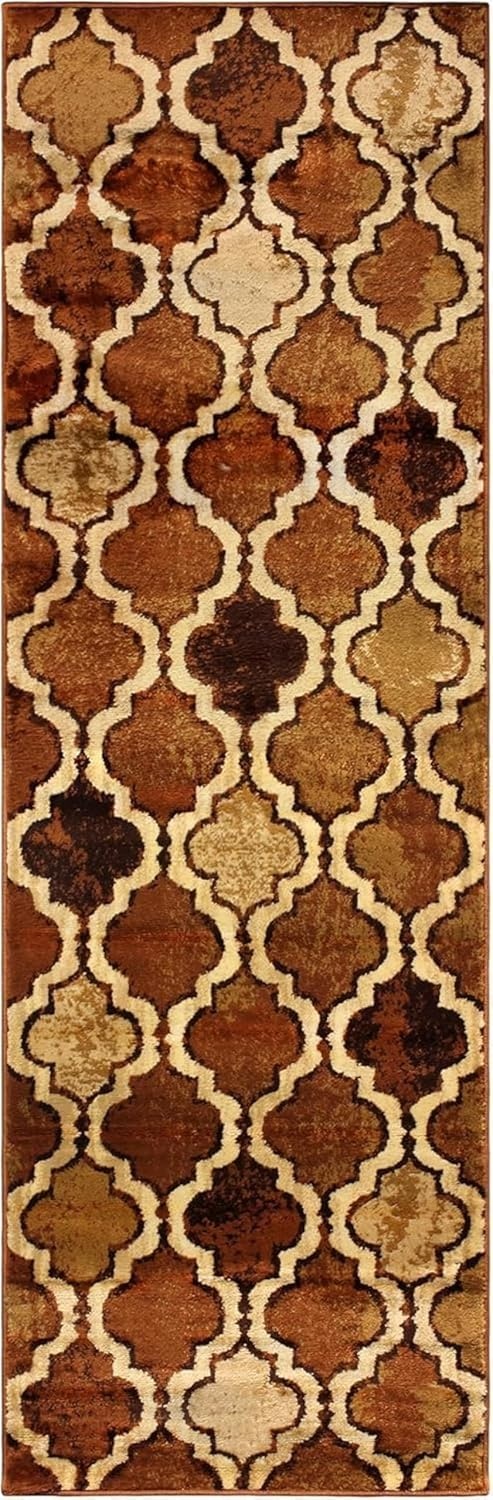 image:imageSuperior Modern Indoor Area Rug Non Slip Rug 8x8 IvoryBrown