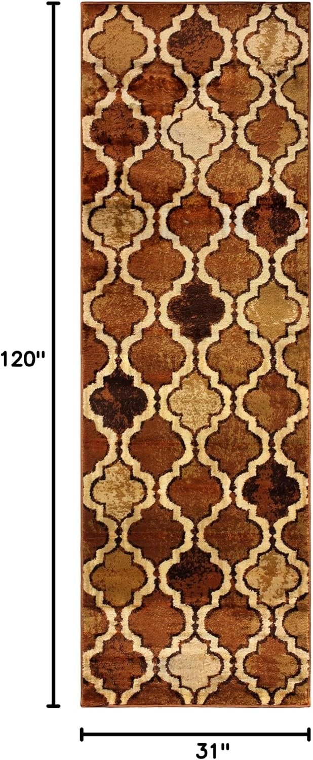 image:imageSuperior Modern Indoor Area Rug Non Slip Rug 8x8 IvoryBrown