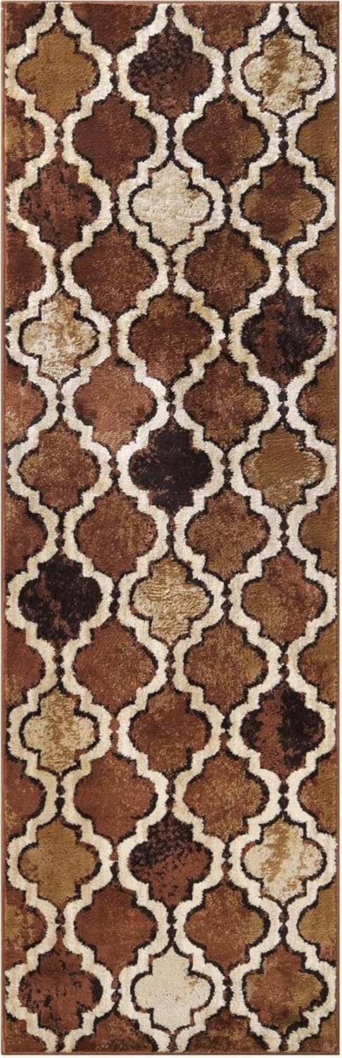 image:imageSuperior Modern Indoor Area Rug Non Slip Rug 8x8 IvoryBrown