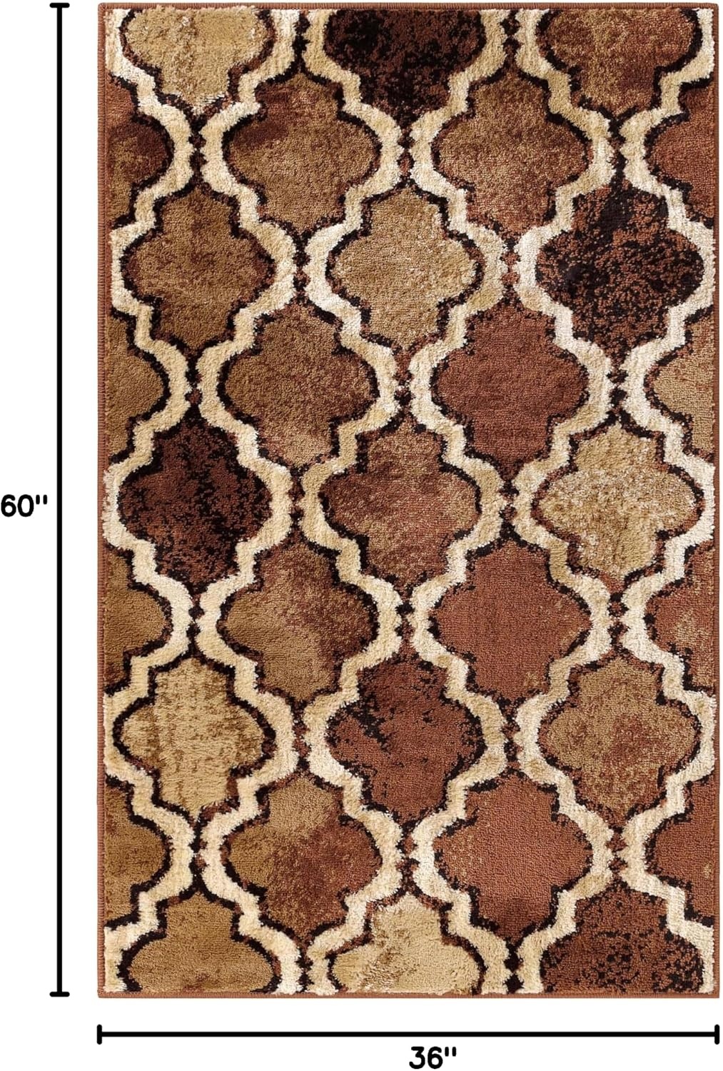 image:imageSuperior Modern Indoor Area Rug Non Slip Rug 8x8 IvoryBrown