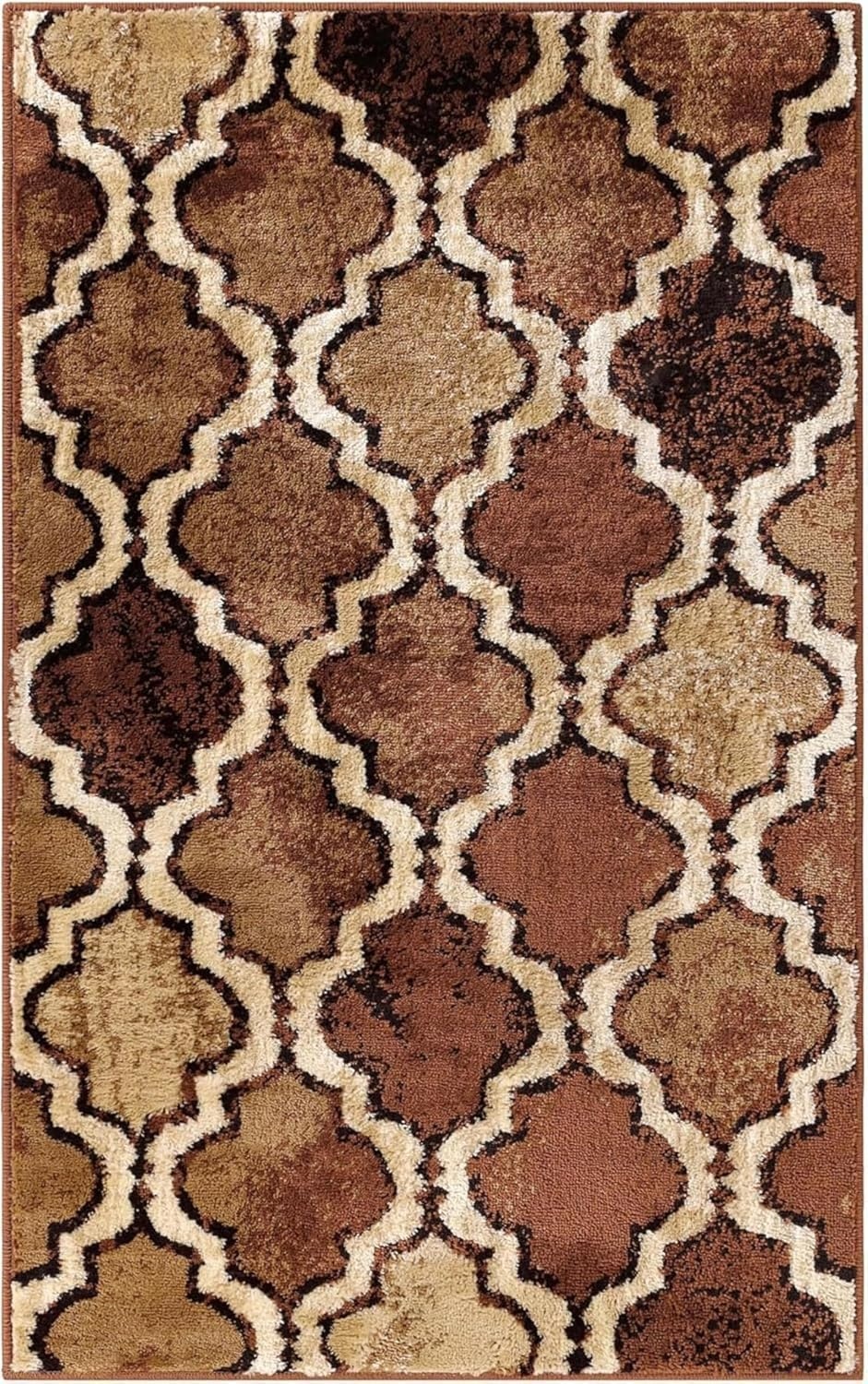 image:imageSuperior Modern Indoor Area Rug Non Slip Rug 8x8 IvoryBrown