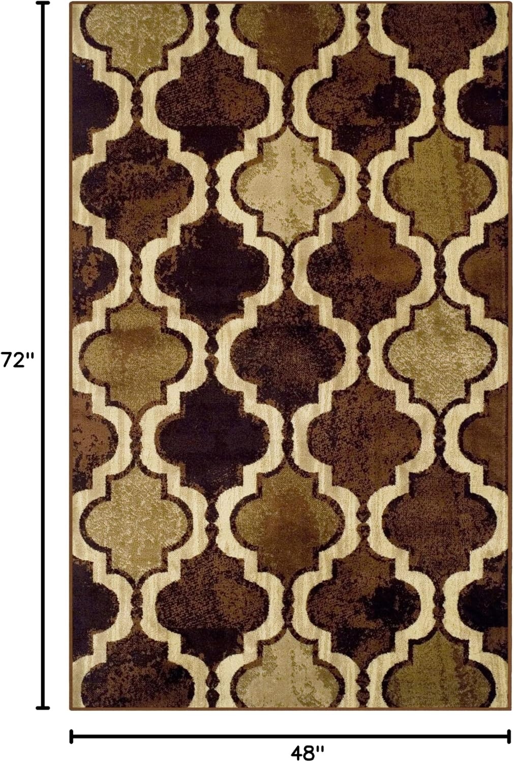 image:imageSuperior Modern Indoor Area Rug Non Slip Rug 8x8 IvoryCoffee