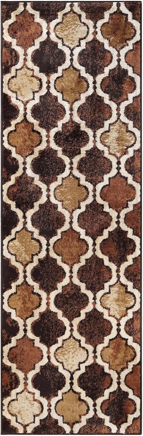 image:imageSuperior Modern Indoor Area Rug Non Slip Rug 8x8 IvoryCoffee