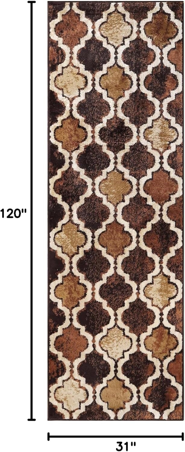 image:imageSuperior Modern Indoor Area Rug Non Slip Rug 8x8 IvoryCoffee