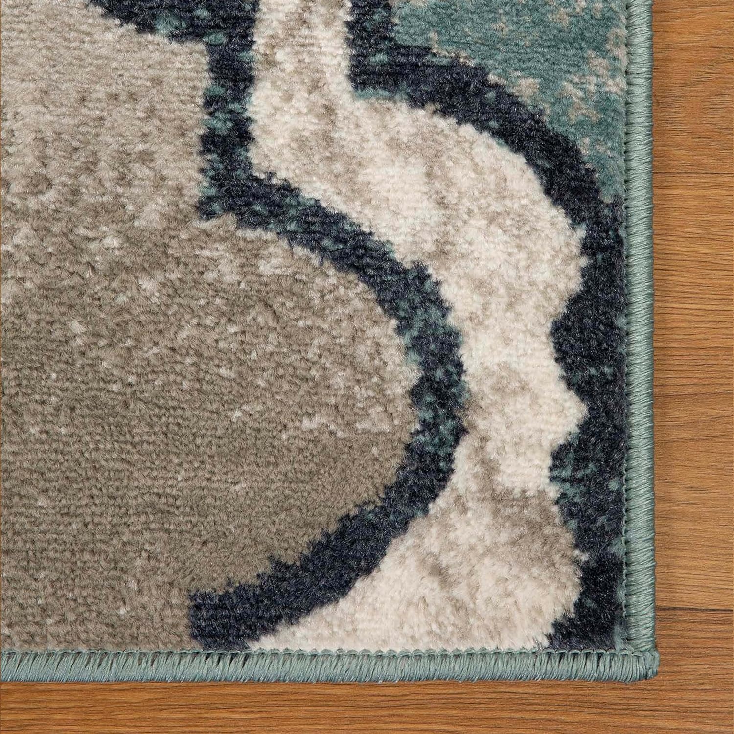 image:imageSuperior Modern Indoor Area Rug Non Slip Rug 8x8 IvoryDeep Royal