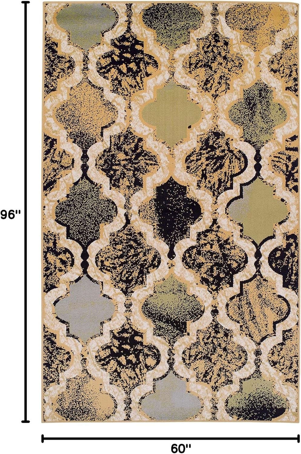 image:imageSuperior Modern Indoor Area Rug Non Slip Rug 8x8 IvoryMulticolored