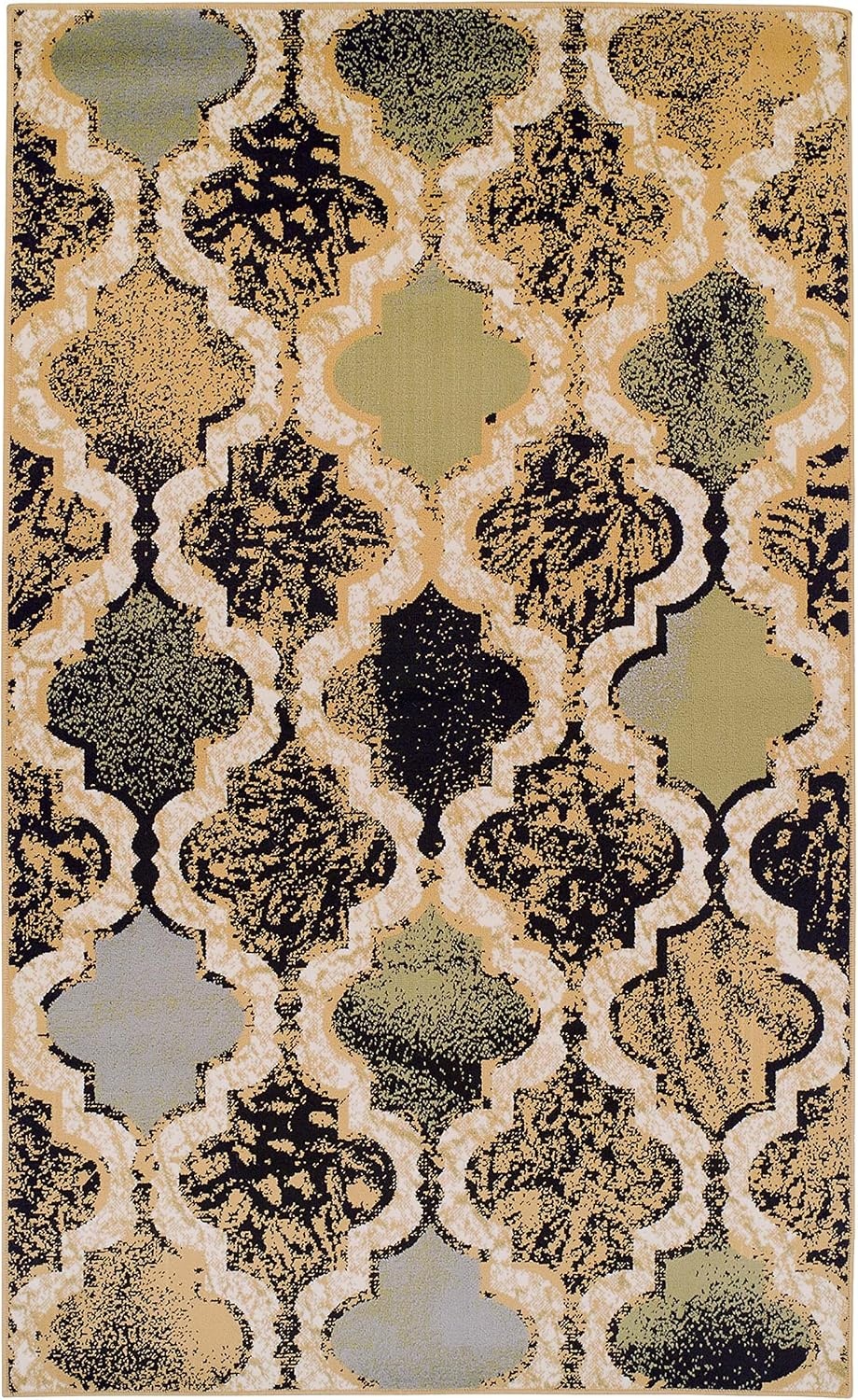 image:imageSuperior Modern Indoor Area Rug Non Slip Rug 8x8 IvoryMulticolored