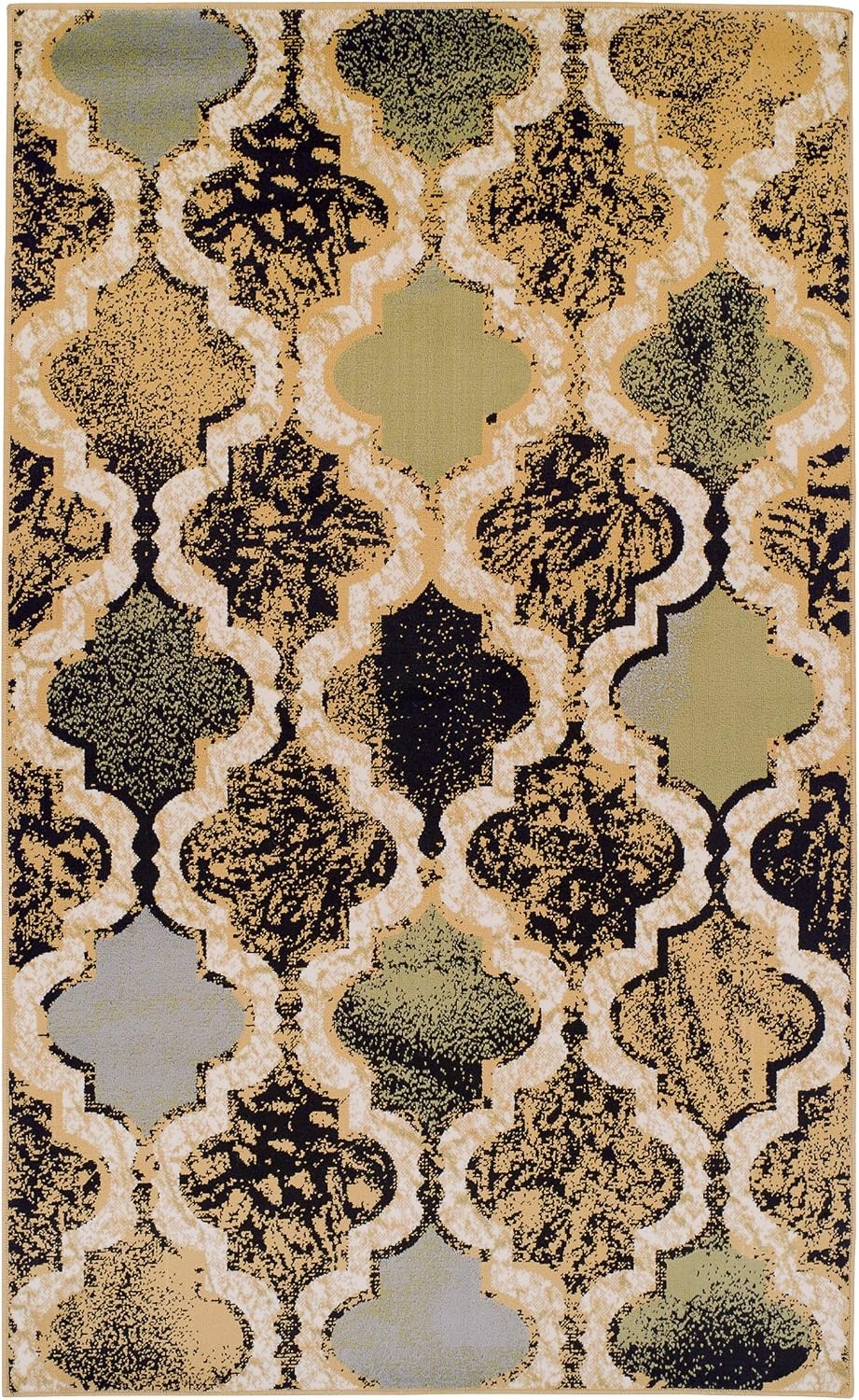 image:imageSuperior Modern Indoor Area Rug Non Slip Rug 8x8 IvoryMulticolored