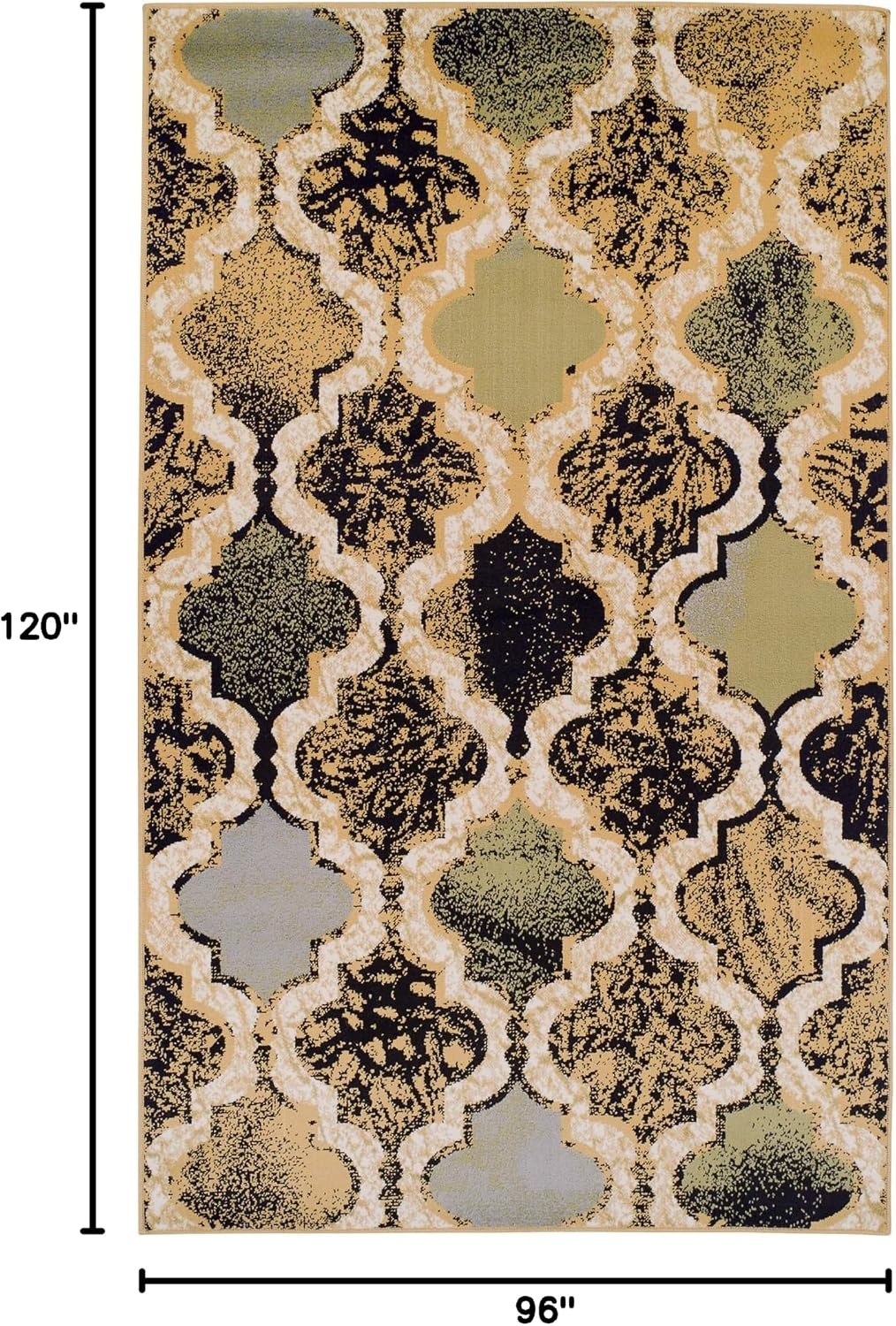 image:imageSuperior Modern Indoor Area Rug Non Slip Rug 8x8 IvoryMulticolored