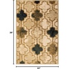 Superior Modern Indoor Area Rug, Non Slip Rug, 8’x8′, Ivory(Cream)
