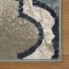 Superior Modern Indoor Area Rug, Non Slip Rug, 8’x8′, Ivory(Deep Royal)
