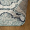 Superior Modern Indoor Area Rug, Non Slip Rug, 8’x8′, Ivory(Deep Royal)
